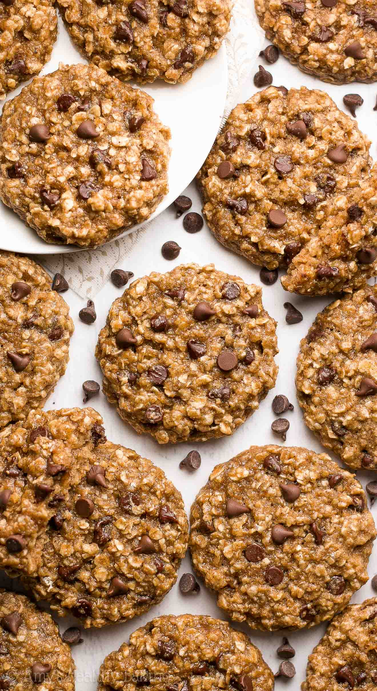 Healthy Chocolate Chip Oatmeal Cookies
 Chai Spice Chocolate Chip Oatmeal Cookies