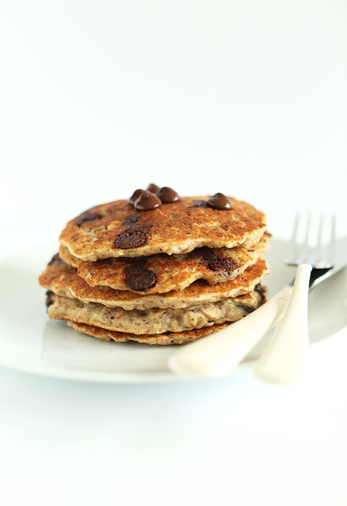 Healthy Chocolate Chip Pancakes
 Healthy Chocolate Chip Oatmeal Cookie Pancakes