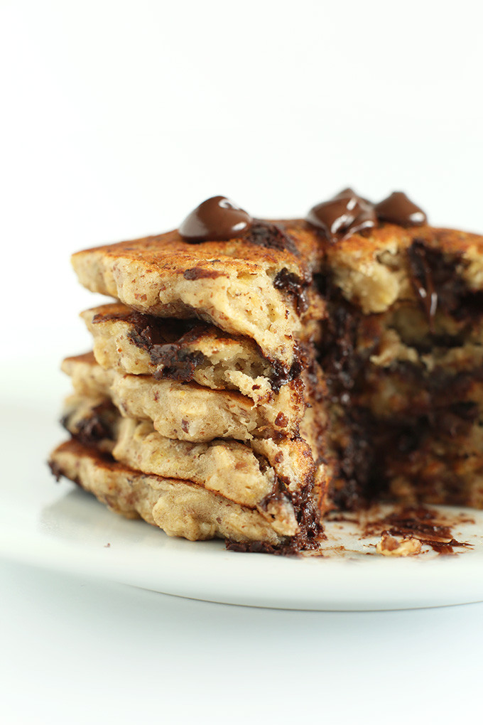 Healthy Chocolate Chip Pancakes
 Healthy Chocolate Chip Oatmeal Cookie Pancakes