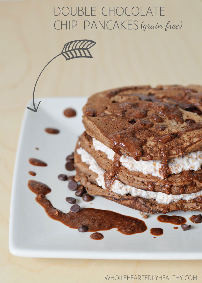 Healthy Chocolate Chip Pancakes
 Recipe Double Chocolate Chip Pancakes Wholeheartedly
