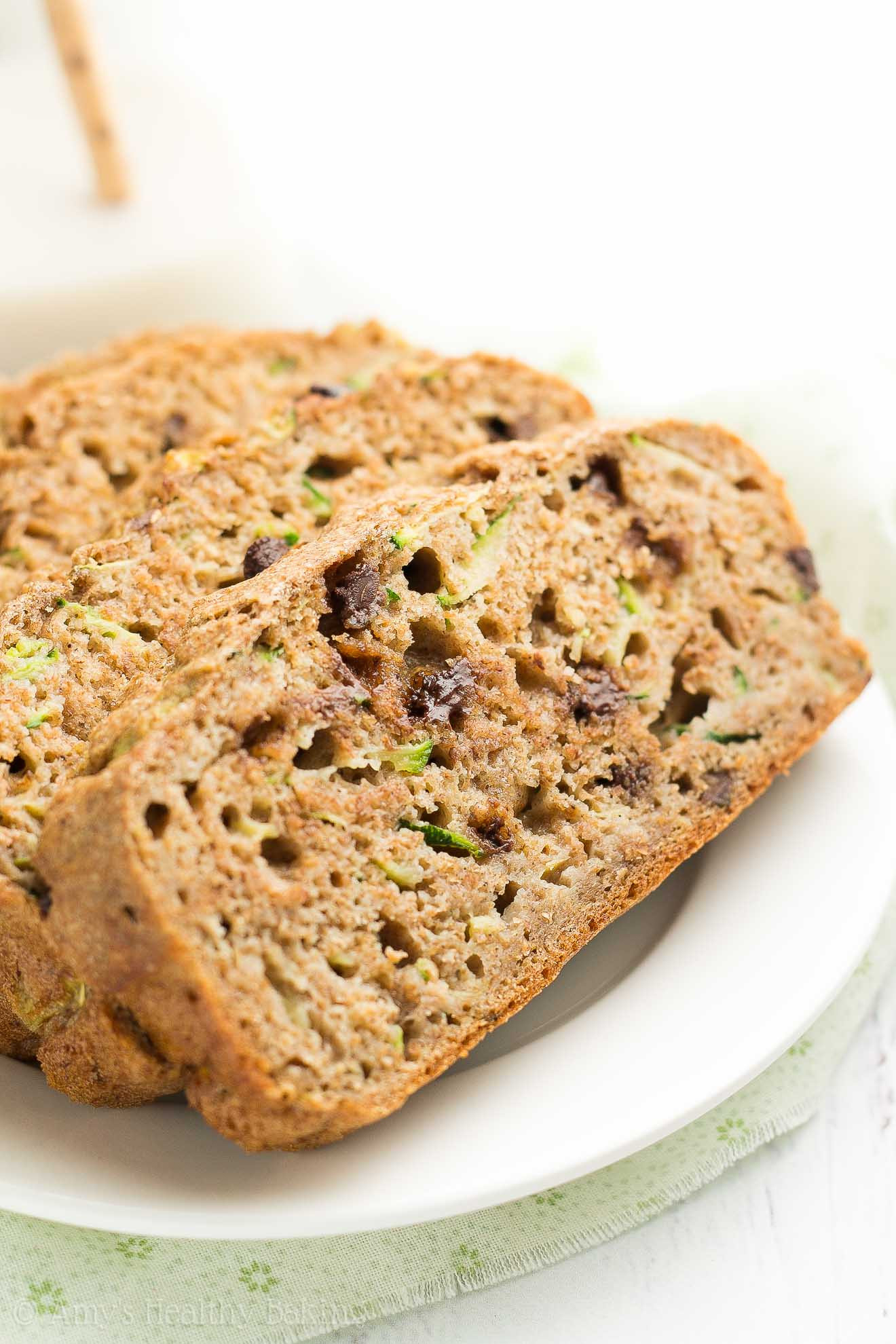 Healthy Chocolate Chip Zucchini Bread
 Healthy Chai Spice Chocolate Chip Zucchini Bread