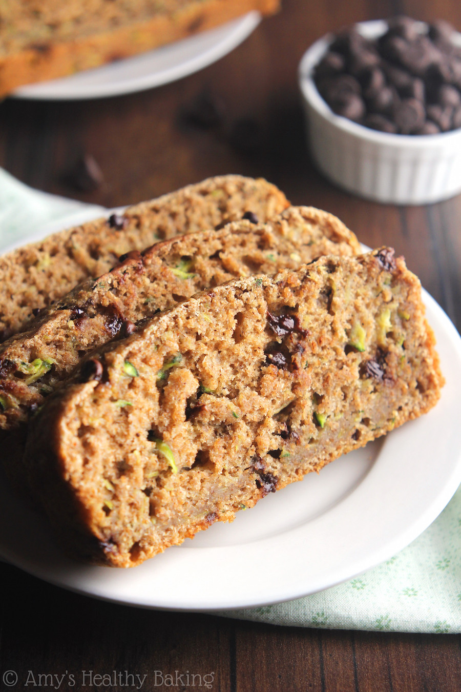 Healthy Chocolate Chip Zucchini Bread
 Whole Wheat Chocolate Chip Zucchini Bread