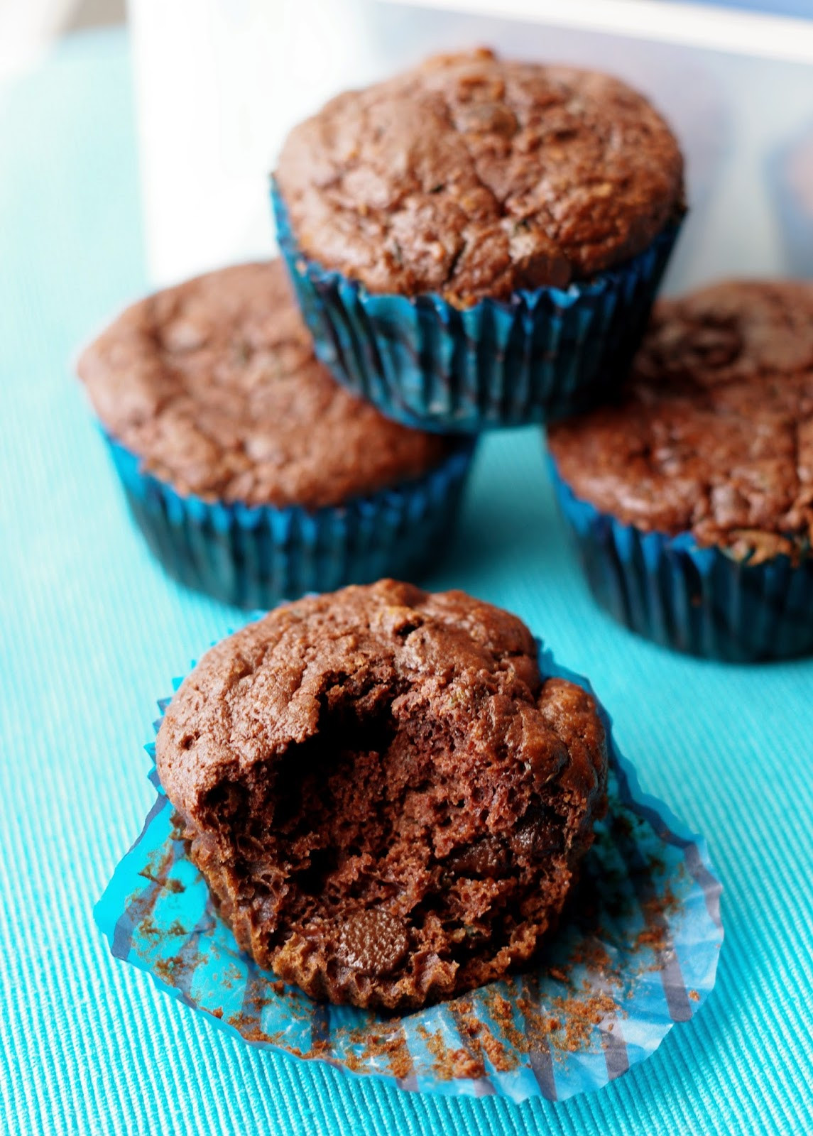 Healthy Chocolate Chip Zucchini Muffins
 the nOATbook Healthy Chocolate Chip Zucchini Muffins