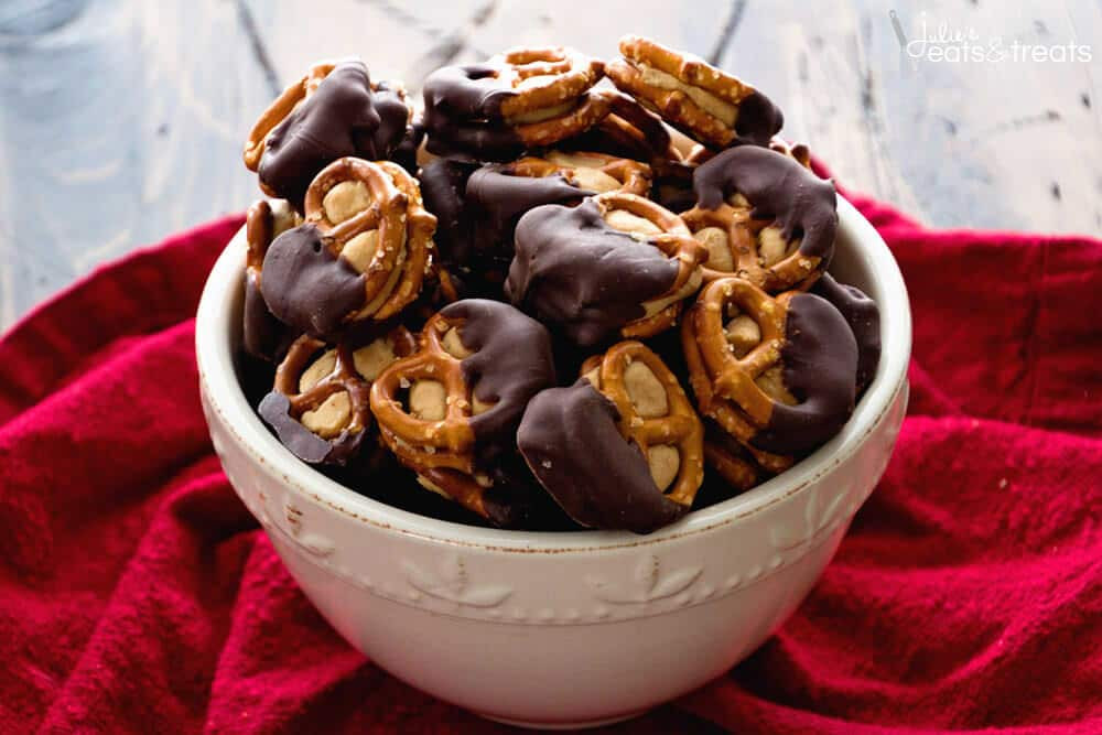 Healthy Chocolate Covered Pretzels
 Chocolate Dipped Peanut Butter Pretzels Julie s Eats