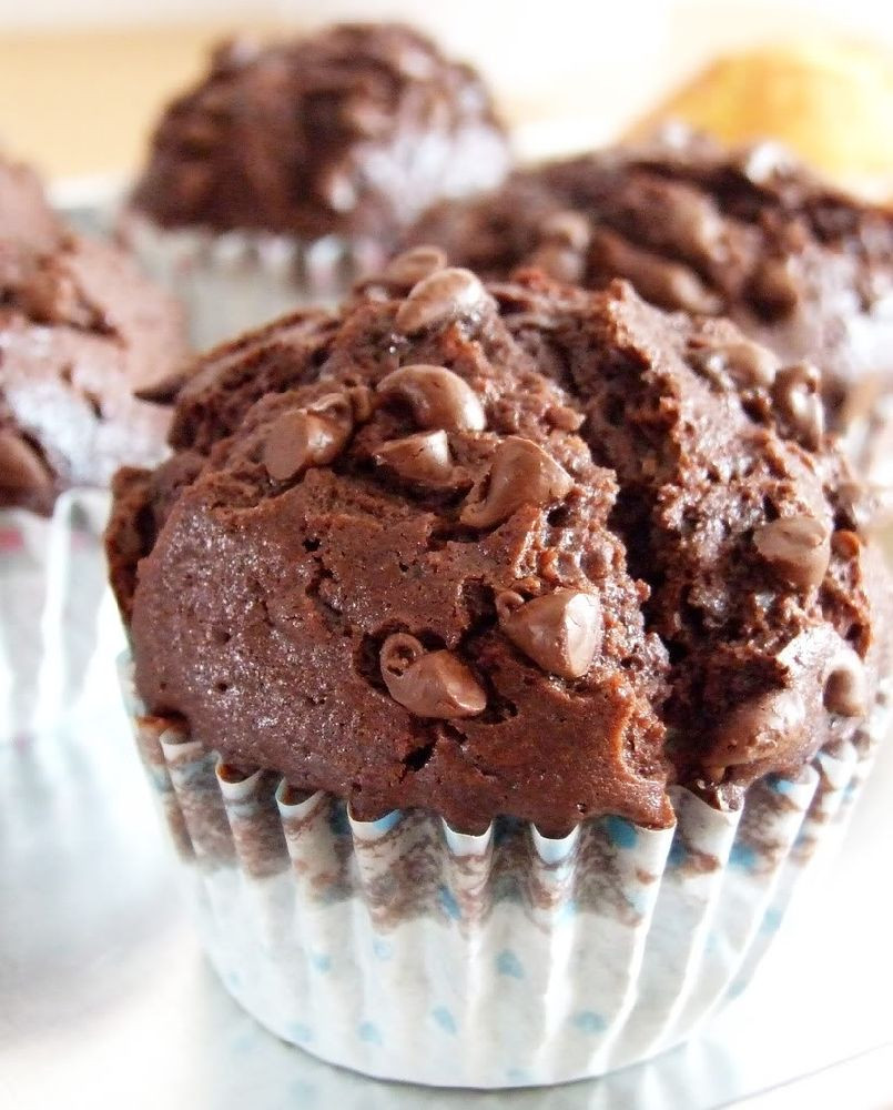 Healthy Chocolate Muffins
 triple chocolate muffins