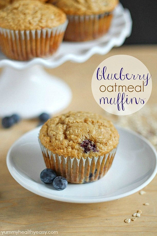 Healthy Chocolate Muffins Oatmeal
 Blueberry Oatmeal Muffins Yummy Healthy Easy