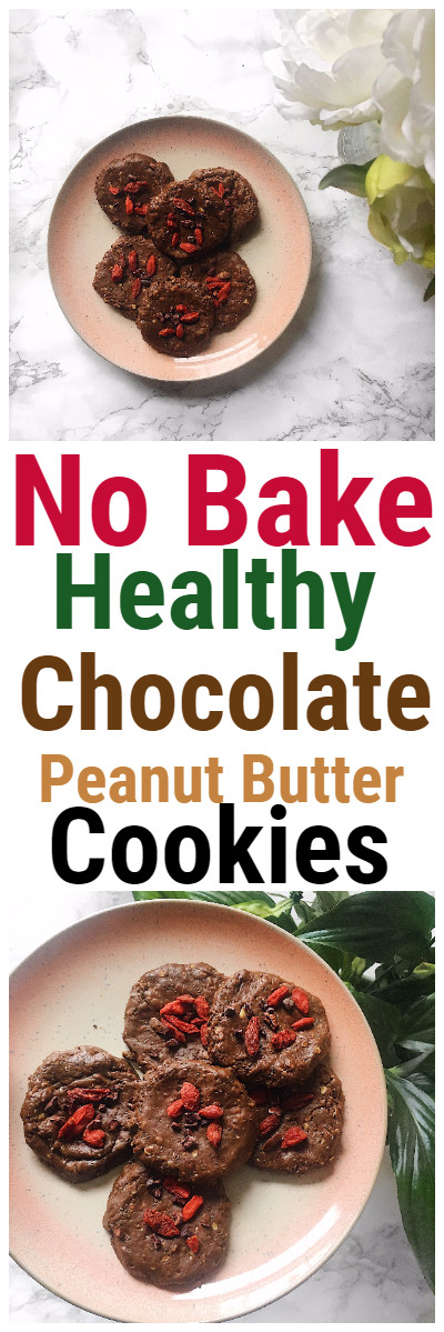 Healthy Chocolate No Bake Cookies
 No Bake Healthy Chocolate Peanut Butter Cookies