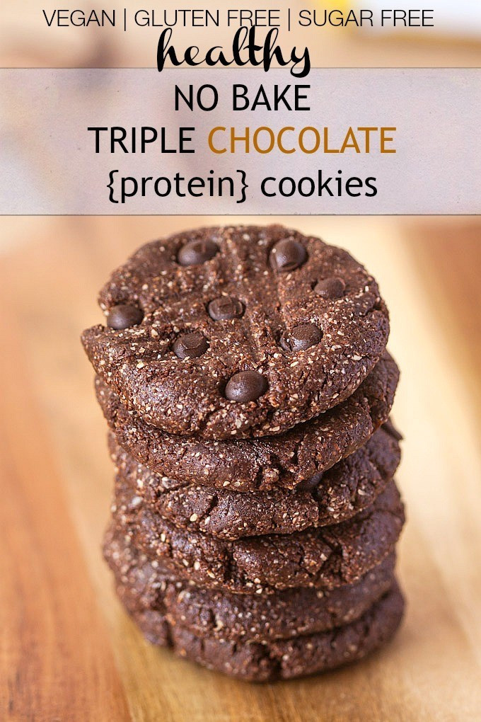 Healthy Chocolate No Bake Cookies
 Healthy No Bake Triple Chocolate Protein Cookies