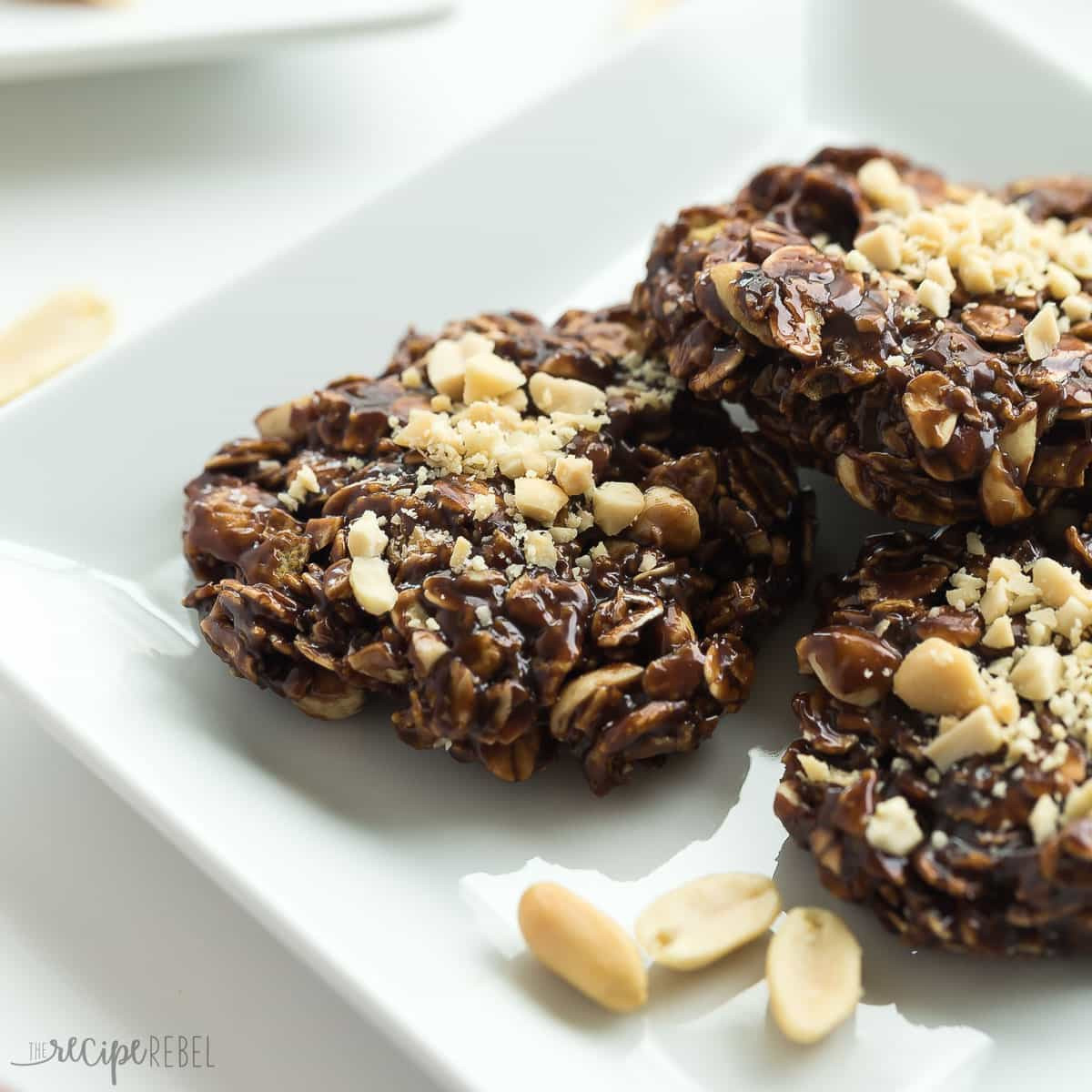 Healthy Chocolate No Bake Cookies
 Healthier Chocolate Peanut Butter No Bake Cookies