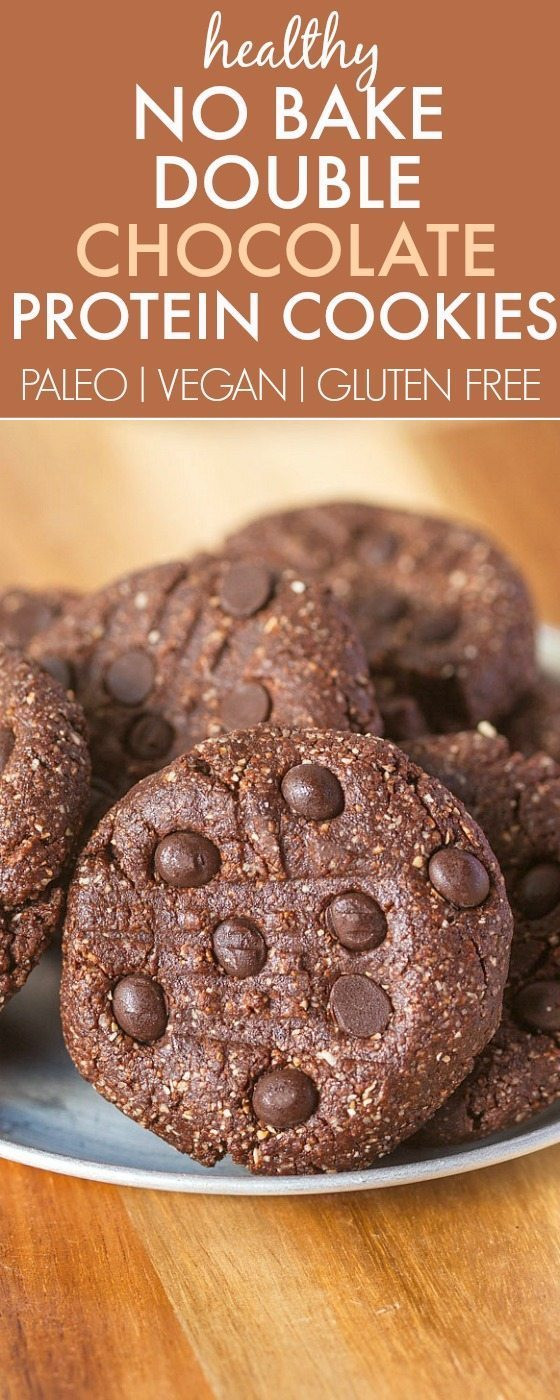 Healthy Chocolate No Bake Cookies
 Healthy No Bake Triple Chocolate Protein Cookies