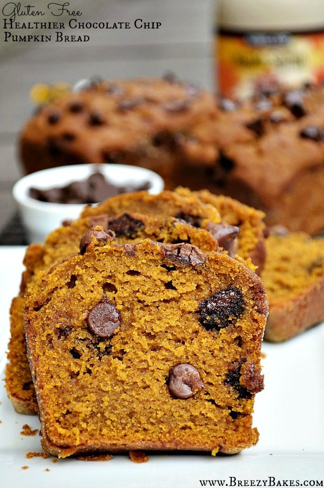 Healthy Chocolate Pumpkin Bread
 Gluten Free Healthy Chocolate Chip Pumpkin Bread Breezy