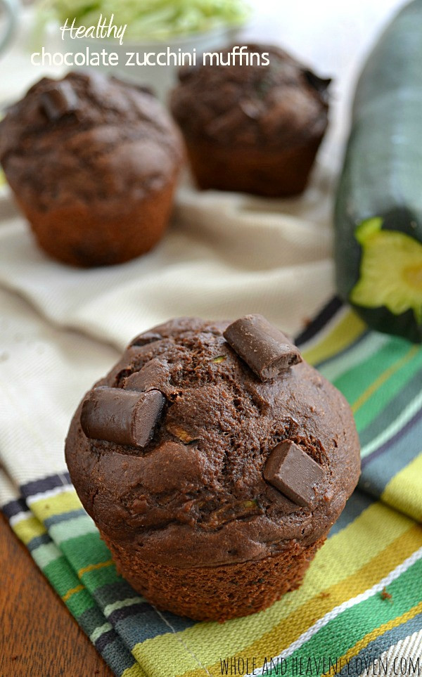 Healthy Chocolate Zucchini Muffins
 Healthy Chocolate Zucchini Muffins