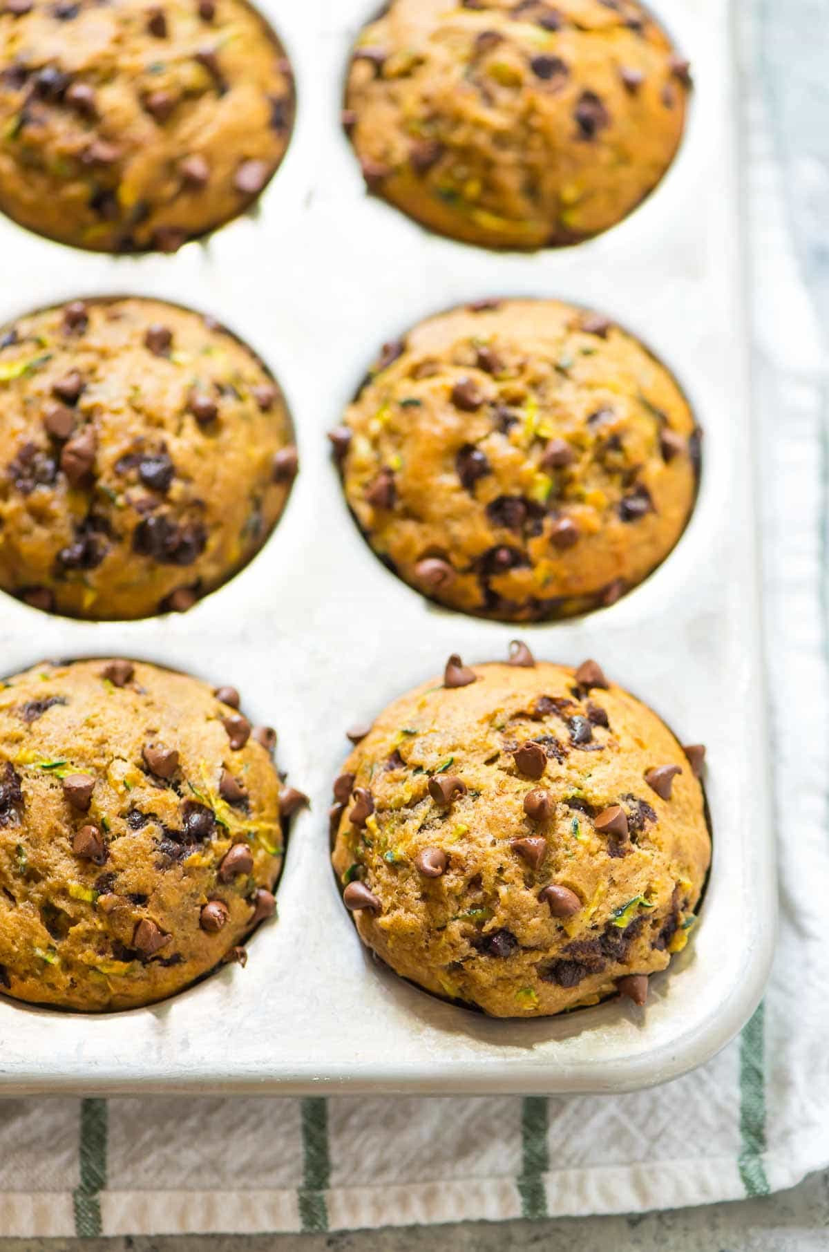 Healthy Chocolate Zucchini Muffins
 Healthy Zucchini Muffins with Chocolate Chips