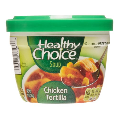 Healthy Choice Chicken Noodle Soup
 Healthy Choice Microwaveable Chicken Tortilla Soup 14 Oz