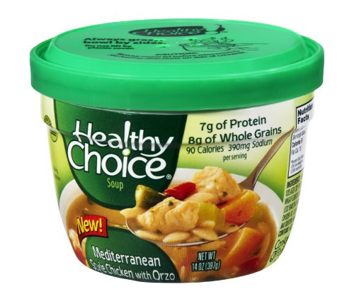 Healthy Choice Chicken Noodle Soup
 Healthy Choice Soup Microwave Bowl Mediterranean Style