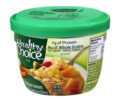 Healthy Choice Chicken Noodle Soup
 Healthy Choice Soup Microwave Bowl Mediterranean Style