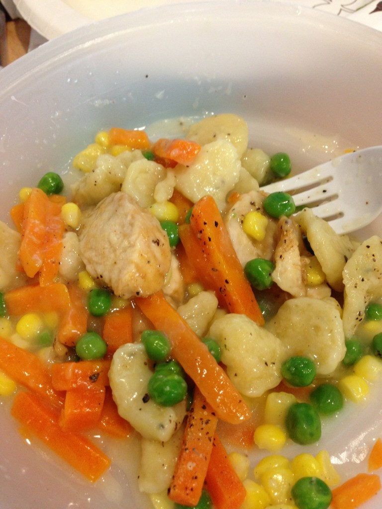 Healthy Choice Crustless Chicken Pot Pie
 Frozen veggies frozen meals oh my With Just a Bit