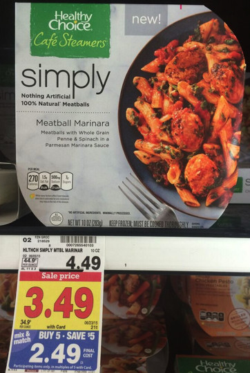 Healthy Choice Frozen Dinners
 Healthy Choice Simply Frozen Meals ly $1 99 at Kroger