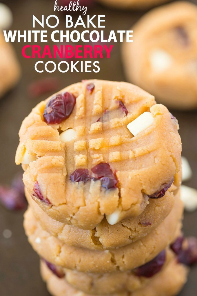Healthy Christmas Dessert Recipes
 Healthy No Bake White Chocolate Cranberry Cookies