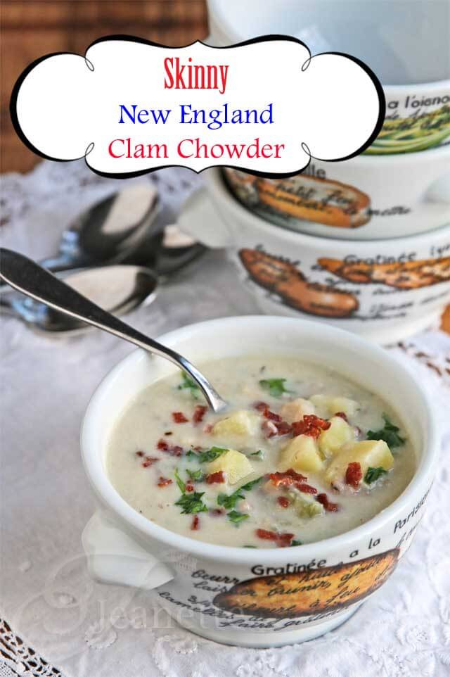 Healthy Clam Chowder
 Skinny Low Carb New England Cauliflower Clam Chowder