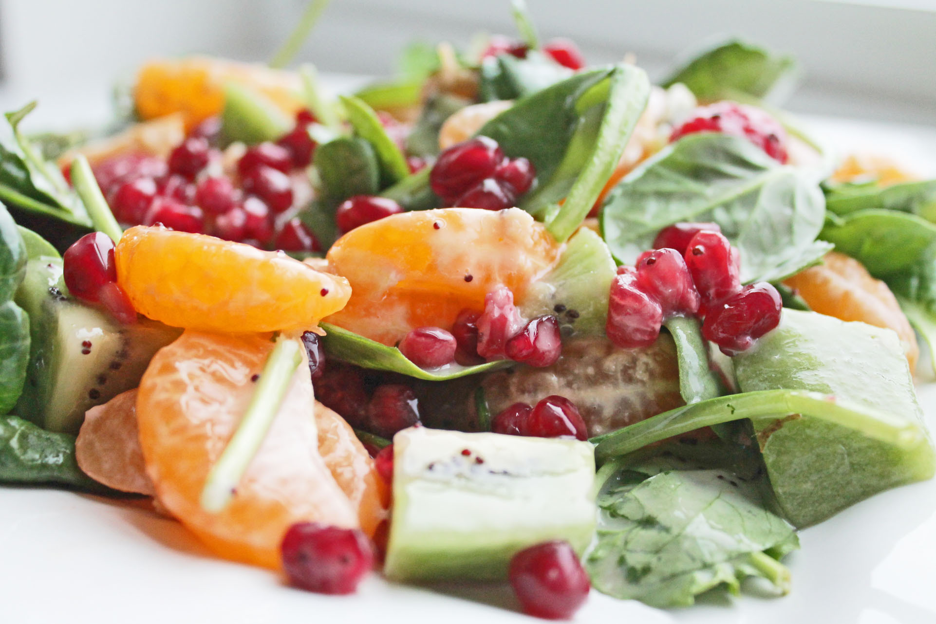 Healthy Clean Eating Recipes
 Healthy Salad Recipe with Fruits and Spinach