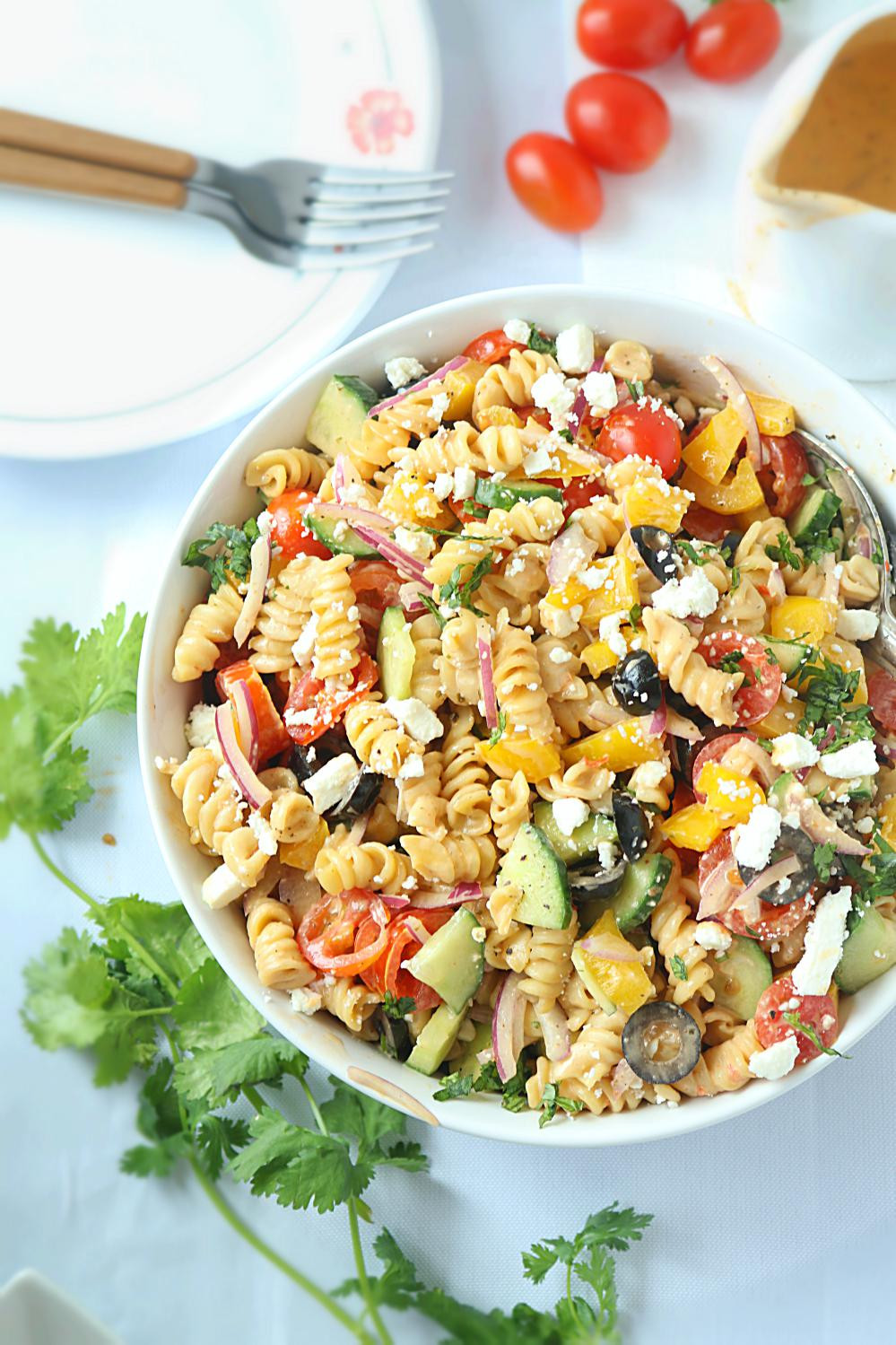 Healthy Cold Pasta Salad
 No Cook Healthy Pasta Salad Healthy veggie pasta salad