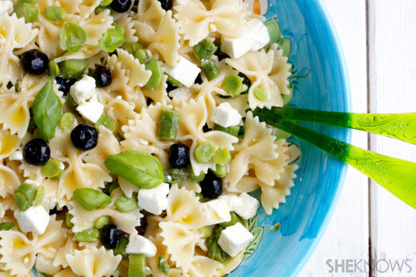 Healthy Cold Salads
 Cold pasta salad with asparagus feta blueberries & basil