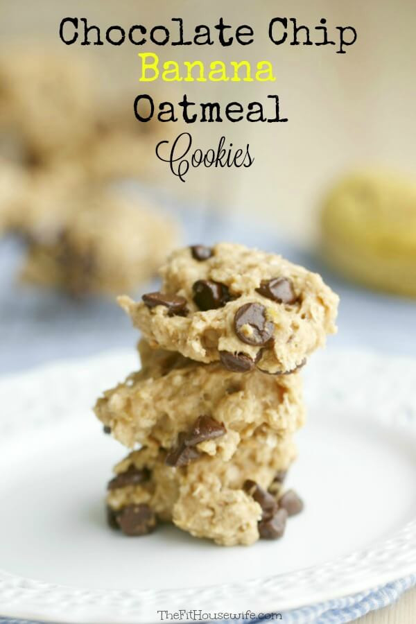 Healthy Cookies No Sugar
 Chocolate Chip Banana Oatmeal Cookies A healthy recipe