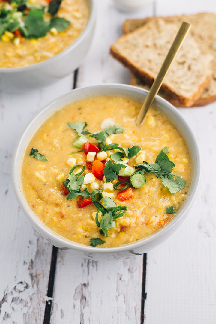 Healthy Corn Chowder Recipe
 Creamy Vegan Corn Chowder