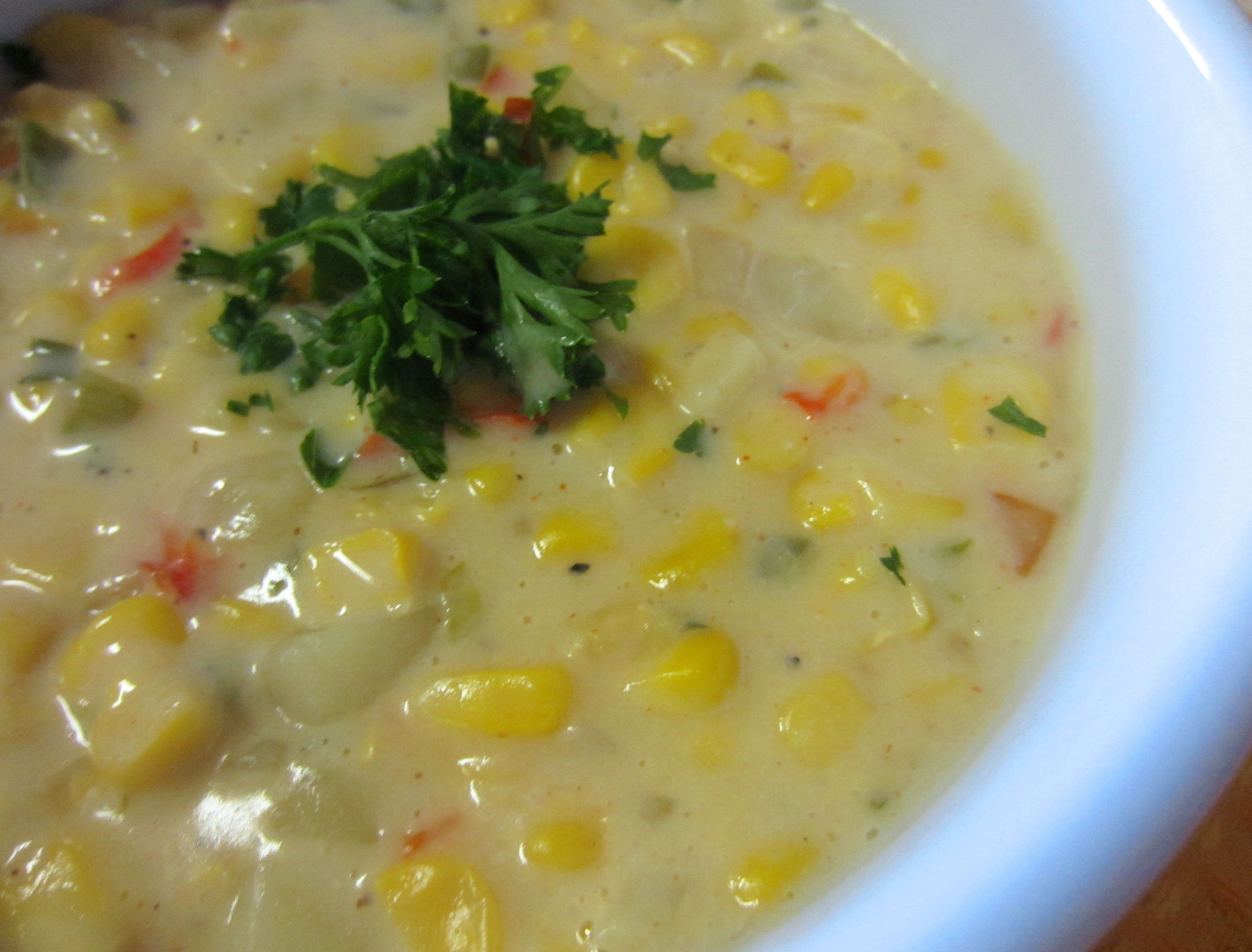 Healthy Corn Chowder Recipe
 Healthy Corn Chowder Recipe closeup