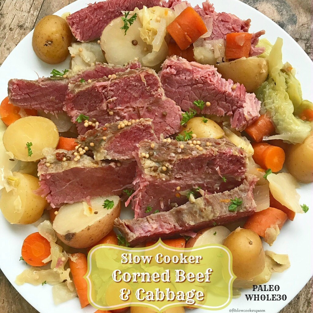 Healthy Corned Beef And Cabbage
 Slow Cooker Corned Beef and Cabbage Paleo Whole30 Fit