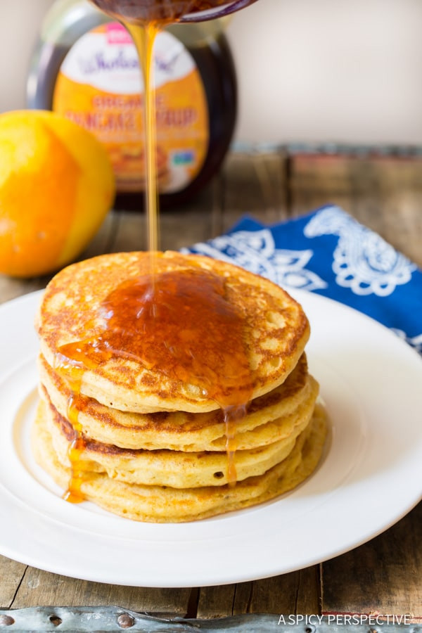 Healthy Cornmeal Pancakes
 Cornmeal Pancakes with Orange Syrup A Spicy Perspective