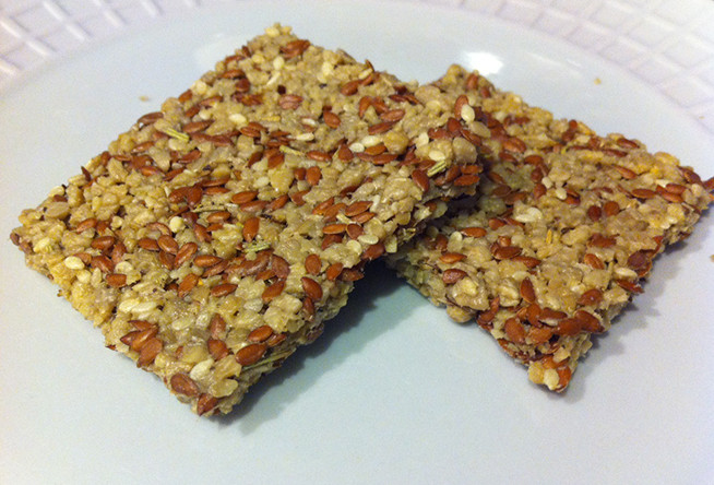 Healthy Cracker Snacks
 Healthy Snack Rosemary Flax Crackers