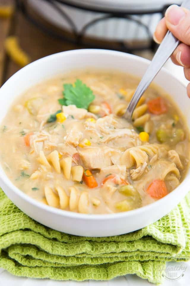 Healthy Cream Of Chicken Soup
 Creamy Chicken Noodle Soup • The Healthy Foo