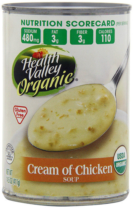 Healthy Cream Of Chicken Soup
 Health Valley Gluten free Cream of Chicken Soup