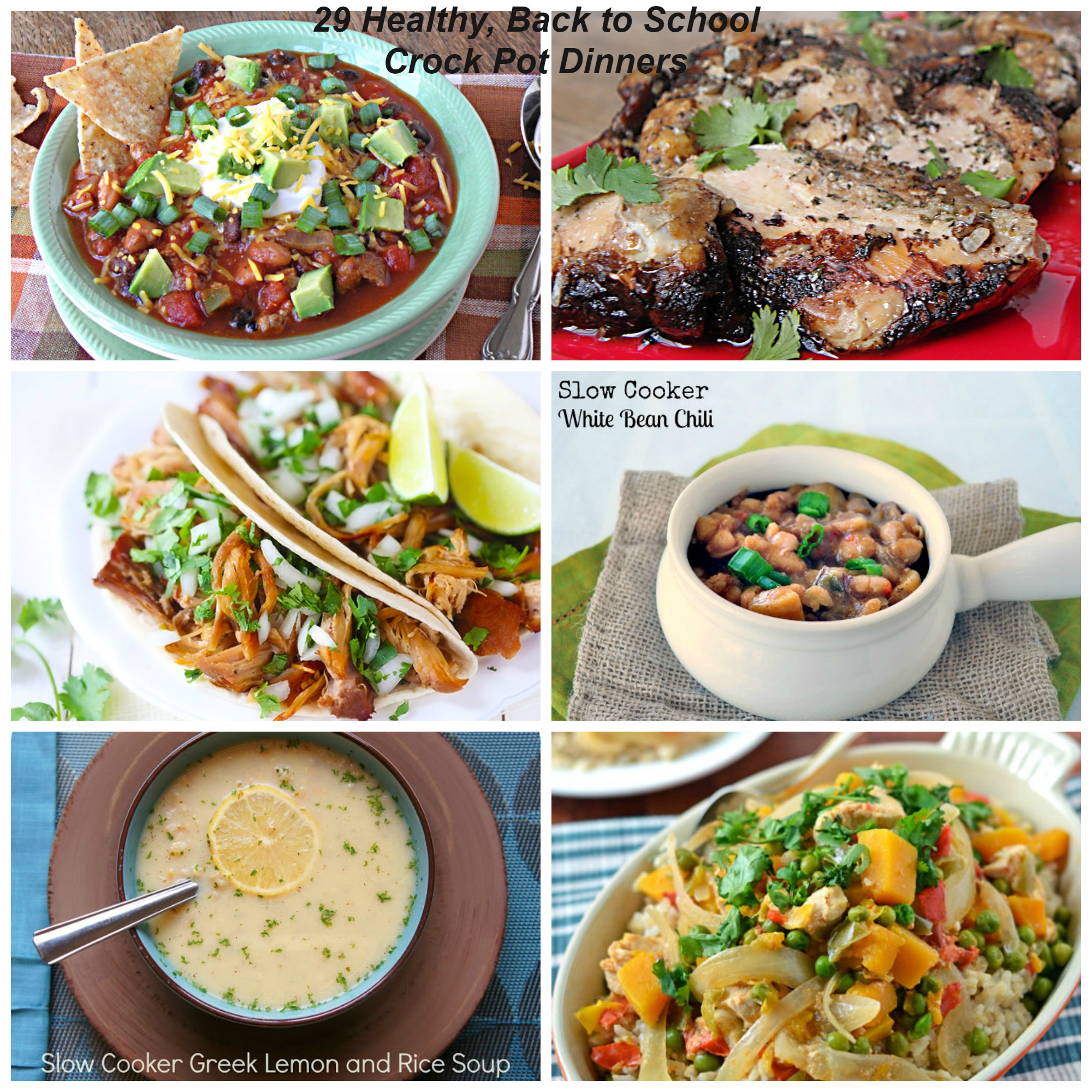 Healthy Crock Pot Dinners
 29 Healthy Back to School Crock Pot Dinners