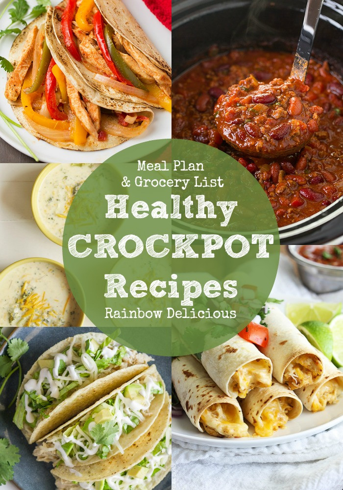 Healthy Crock Pot Dinners
 Healthy Crockpot Recipes Weekly Meal Plan Rainbow Delicious