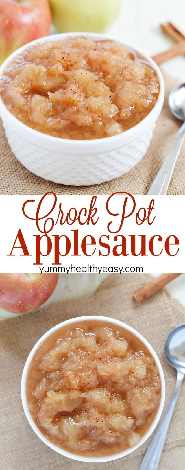 Healthy Crockpot Applesauce
 Homemade Crock Pot Applesauce Yummy Healthy Easy