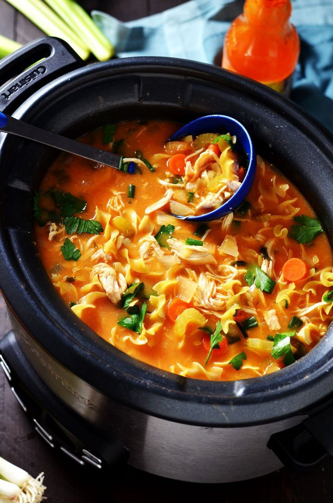 Healthy Crockpot Chicken Noodle Soup
 Slow Cooker Buffalo Chicken Noodle Soup Host The Toast