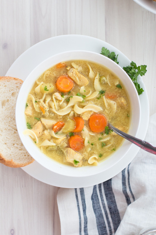 Healthy Crockpot Chicken Noodle Soup
 Crockpot Low Fat All Natural Chicken Noodle Soup Panera