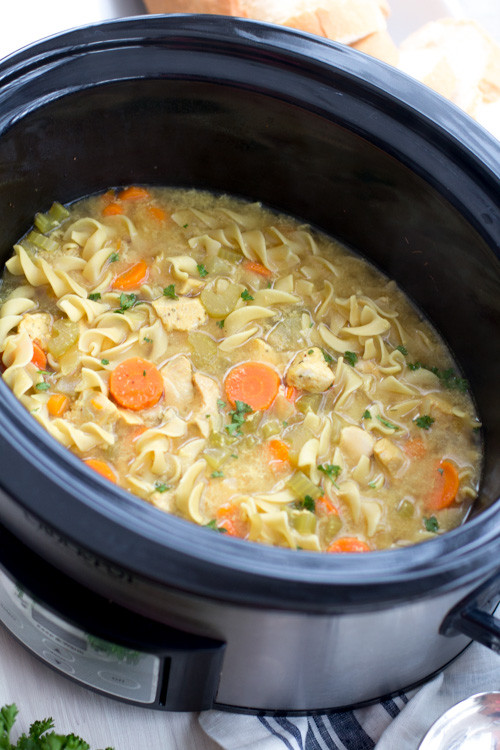 Healthy Crockpot Chicken Noodle Soup
 Crockpot Low Fat All Natural Chicken Noodle Soup Panera