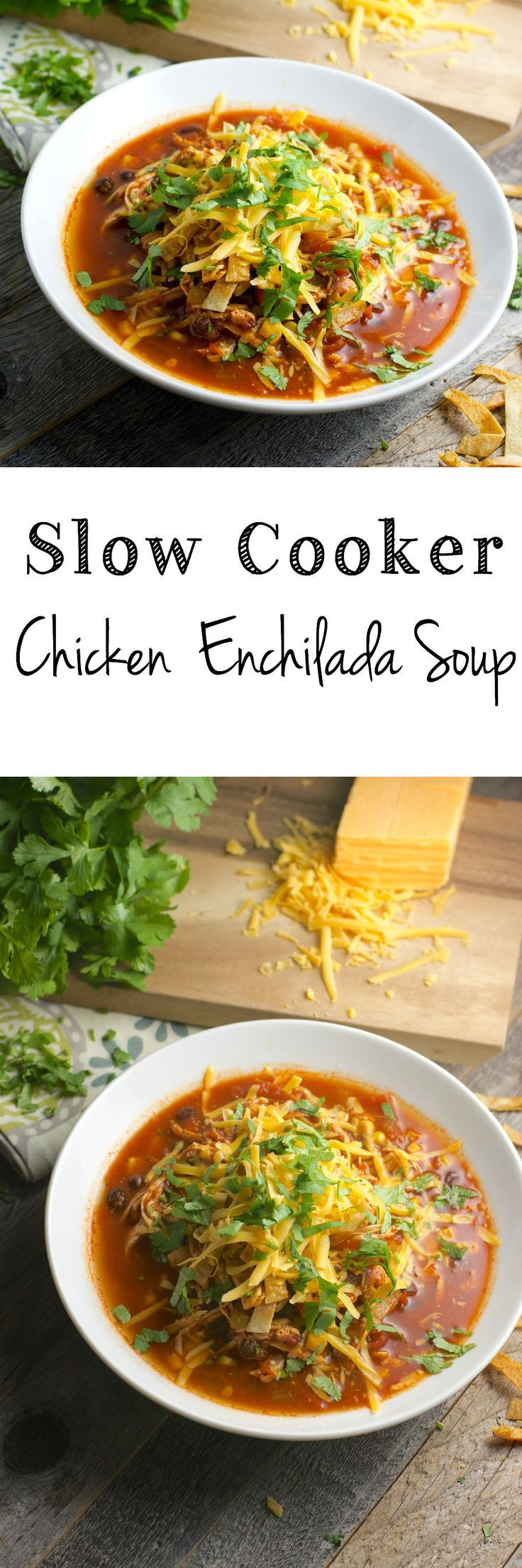 Healthy Crockpot Chicken Soup Recipes
 Slow Cooker Chicken Enchilada Soup Healthy easy and