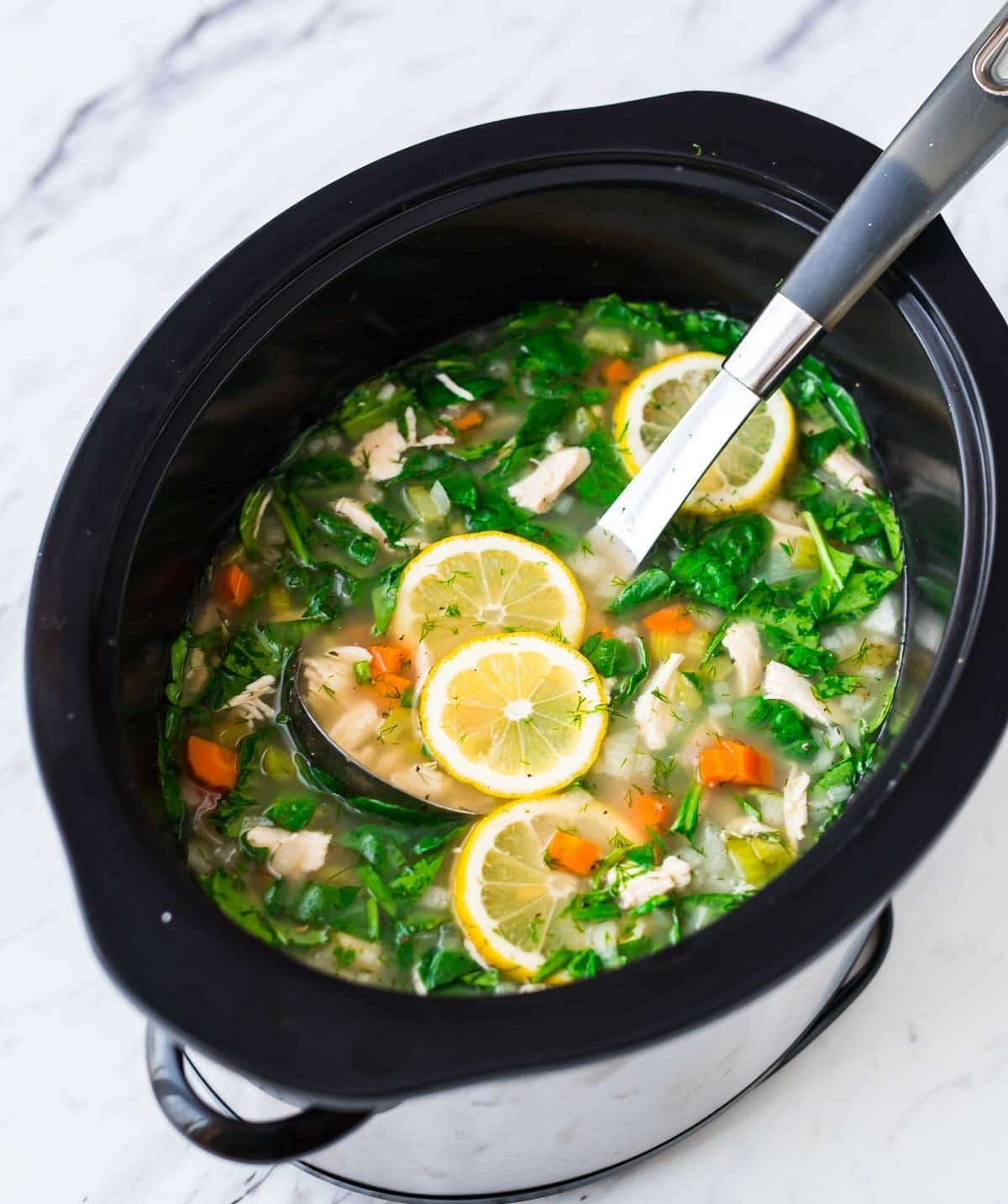 Healthy Crockpot Soups
 Lemon Chicken Orzo Soup Crock Pot