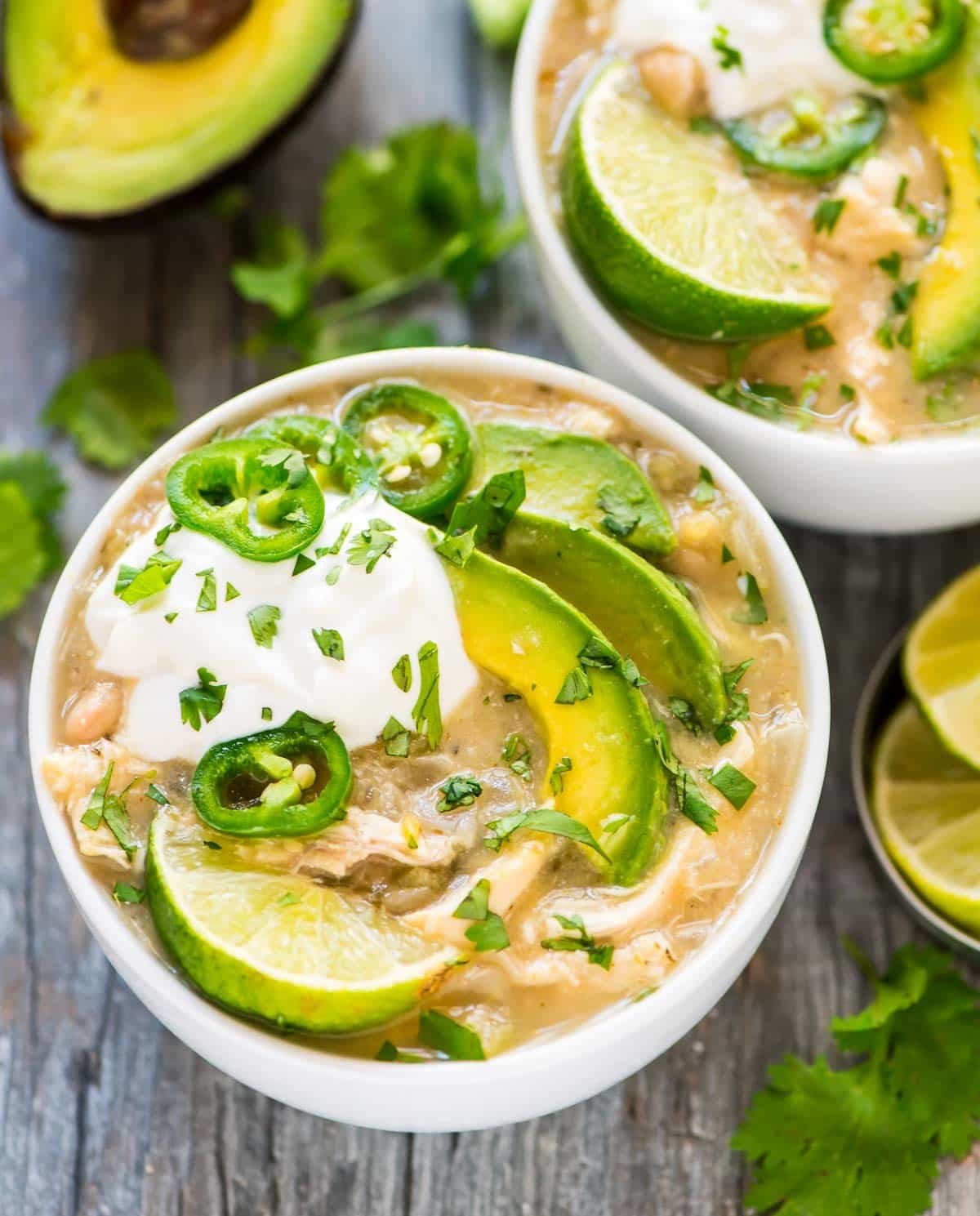 Healthy Crockpot White Chicken Chili
 Crockpot White Chicken Chili