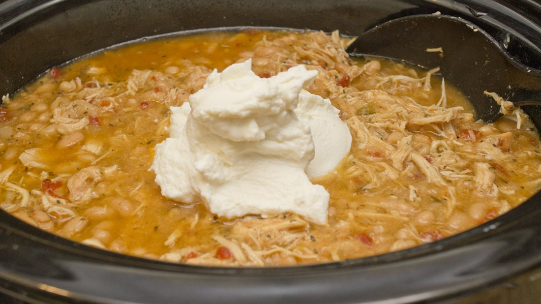 Healthy Crockpot White Chicken Chili
 Trim Healthy Mama style Crock Pot White Chicken Chili