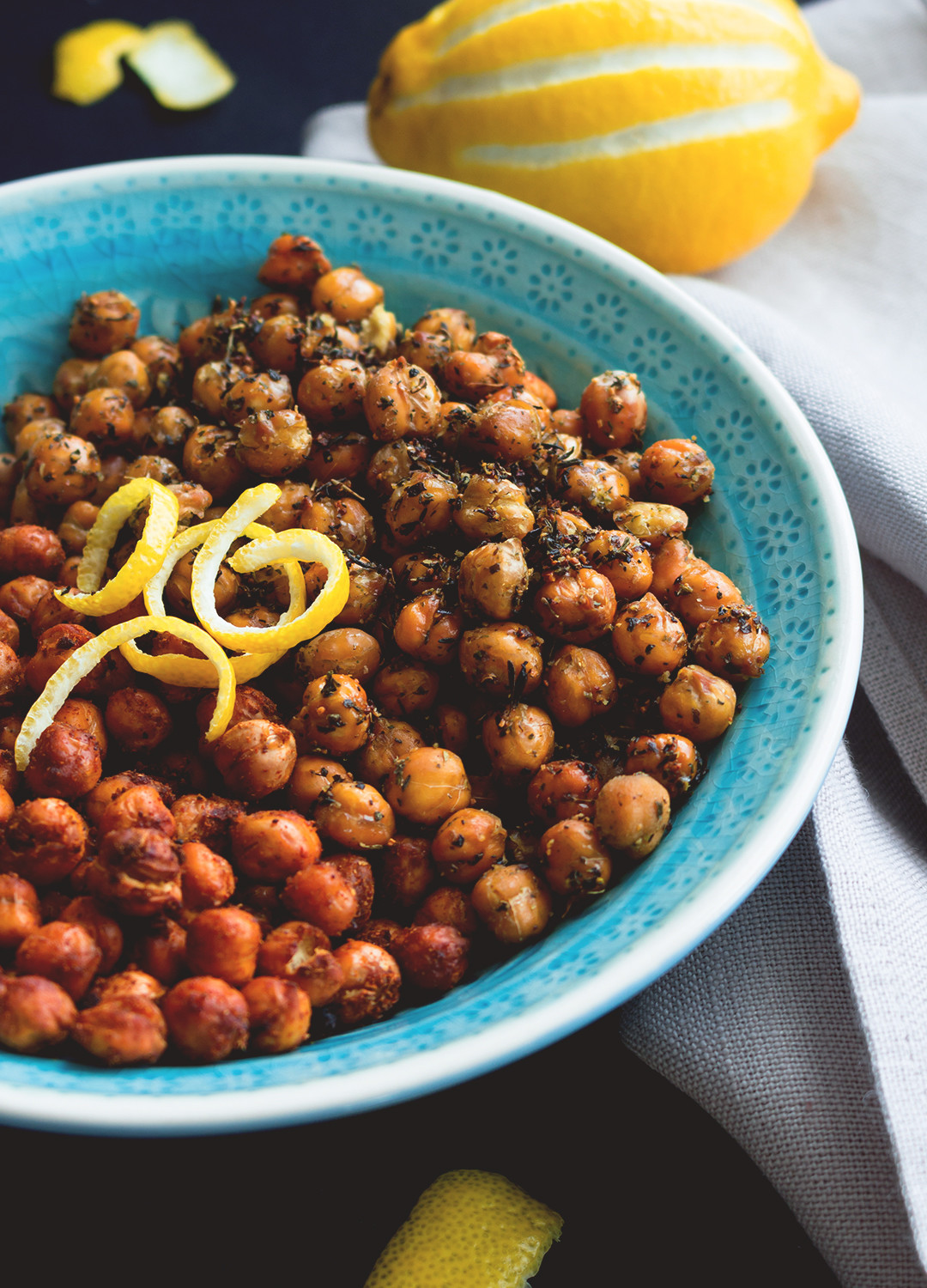 Healthy Crunchy Snacks
 Crunchy Chickpeas 2 Ways—Spicy with Paprika and Herbs