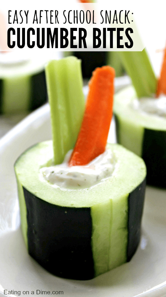 Healthy Cucumber Snacks
 Cucumber Bites easy after school snack Eating on a Dime