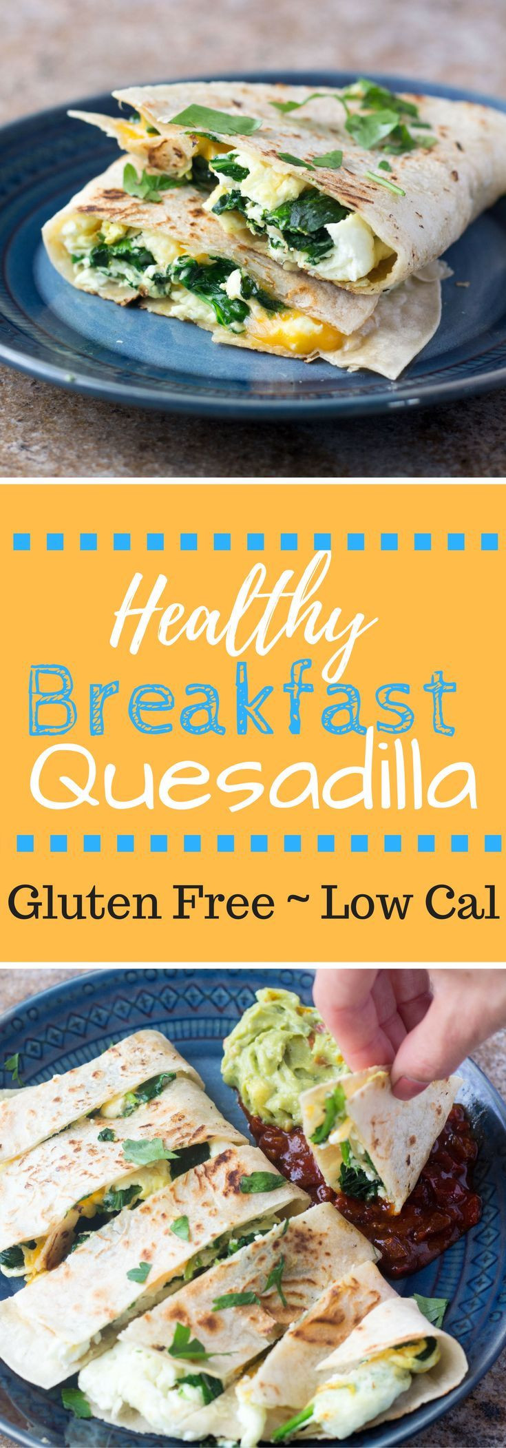 Healthy Dairy Free Breakfast
 This Healthy Breakfast Quesadilla is filled with spinach