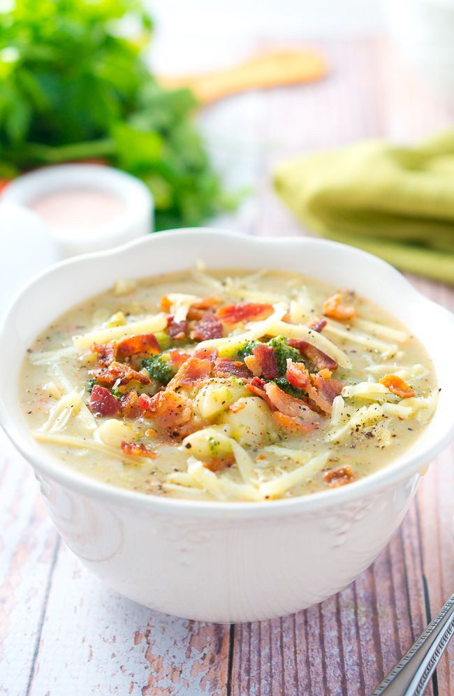 Healthy Delicious Soups
 Loaded Broccoli and Potato Soup Delicious Meets Healthy