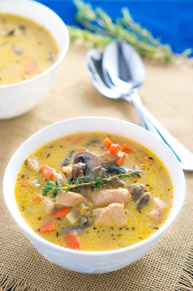 Healthy Delicious Soups
 Creamy Chicken and Mushroom Soup